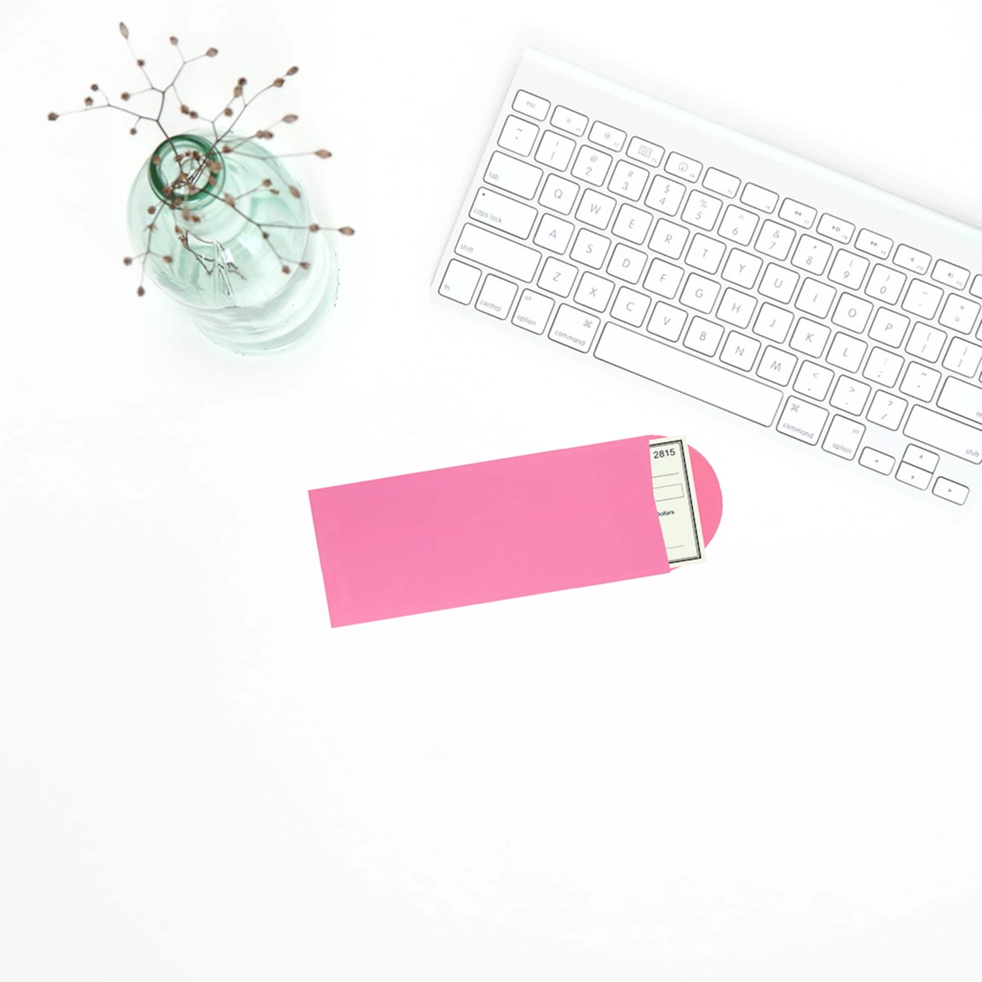 JAM Paper 4.5" x 10.375" Ultra Pink Policy Envelopes, 25ct.
